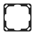 Ekinex square rubber support for third-party inserts EK-TFC-1