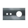 Ekinex Proxima 2-fold magnetic plate for 2-rocker pushbutton + Schuko/FR/IL socket EK-P2A-2T – Black Metal