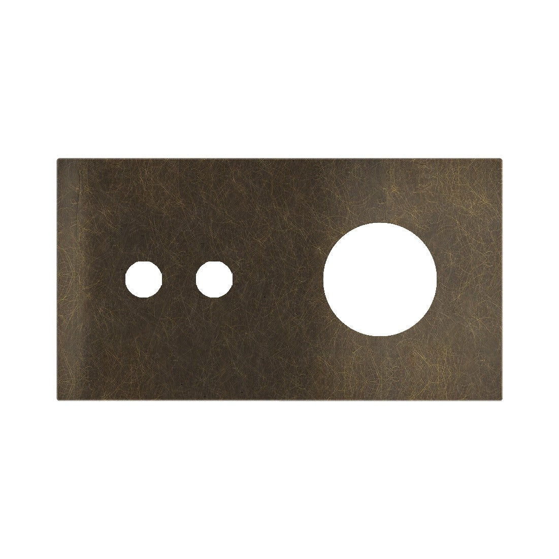 Ekinex Proxima 2-fold magnetic plate for 2-rocker pushbutton + Schuko/FR/IL socket EK-P2A-2T – Bronze Corked