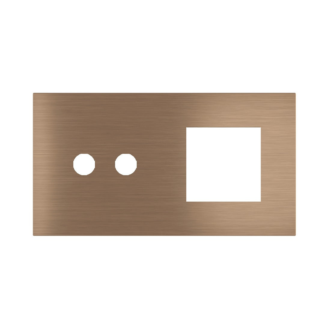 Ekinex Proxima 2-fold magnetic plate for 2-rocker pushbutton + 45x45 window EK-P2A-2P – Dark Chocolate