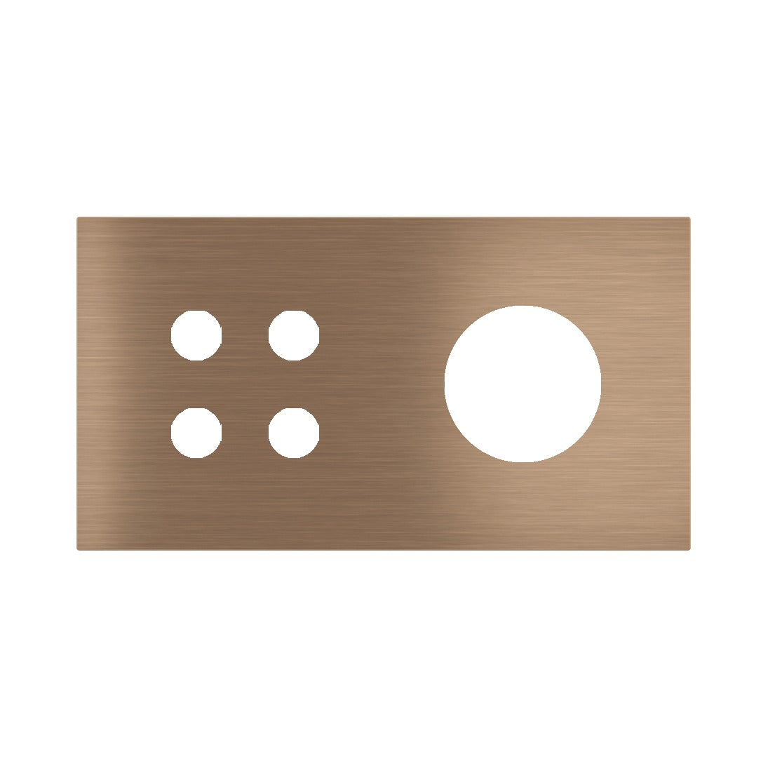 Ekinex Proxima 2-fold magnetic plate for 4-rocker pushbutton + Schuko/FR/IL socket EK-P2A-4T – Dark Chocolate