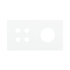 Ekinex Proxima 2-fold magnetic plate for 4-rocker pushbutton + Schuko/FR/IL socket EK-P2A-4T