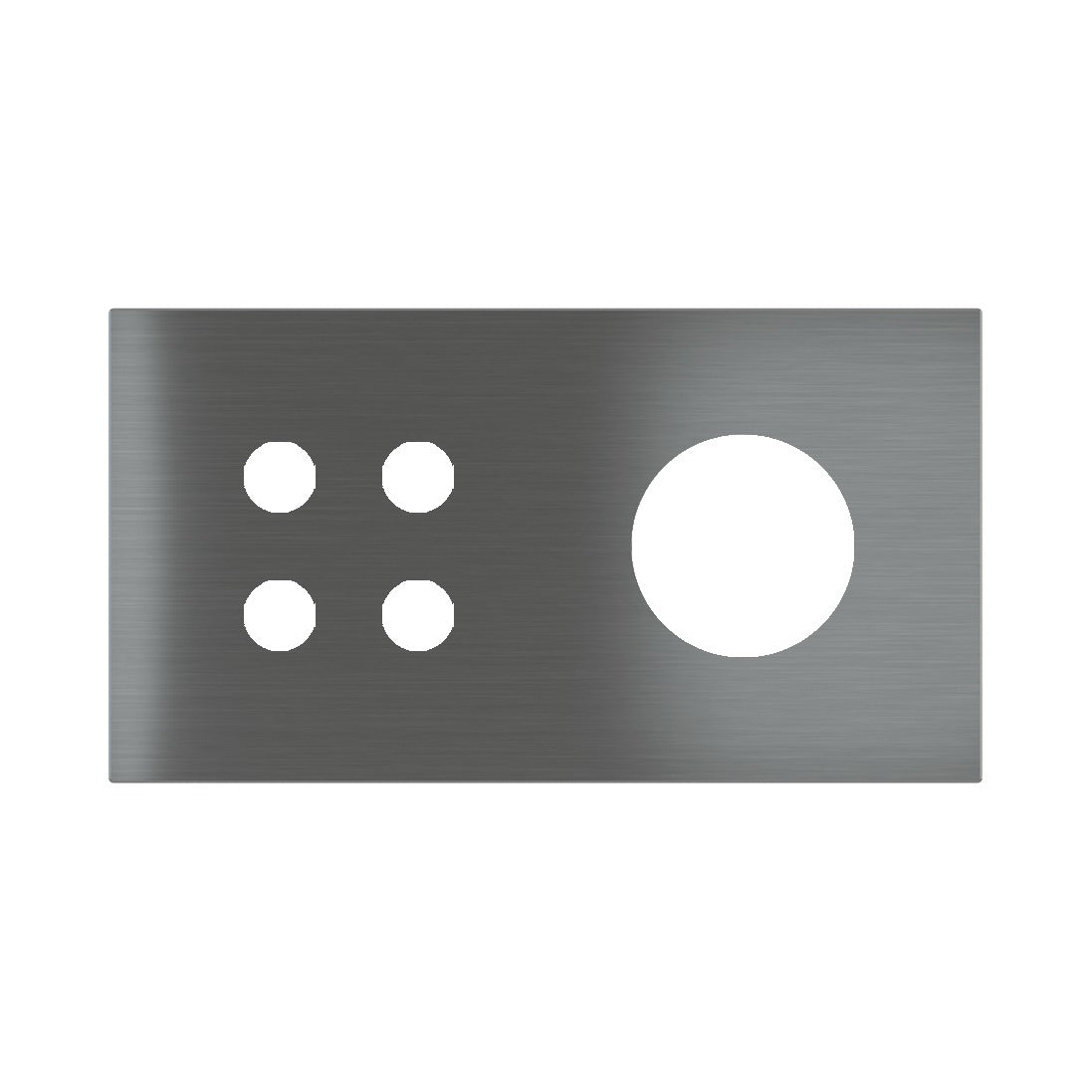 Ekinex Proxima 2-fold magnetic plate for 4-rocker pushbutton + Schuko/FR/IL socket EK-P2A-4T