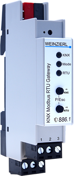 KNX Modbus RTU Gateway 886.1 secure by Weinzierl