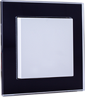 Glass frame 1-fold Fusion: black glossy by Weinzierl
