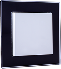 Glass frame 1-fold Fusion: black glossy by Weinzierl