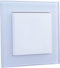 Glass frame 1-fold Fusion: white glossy by Weinzierl